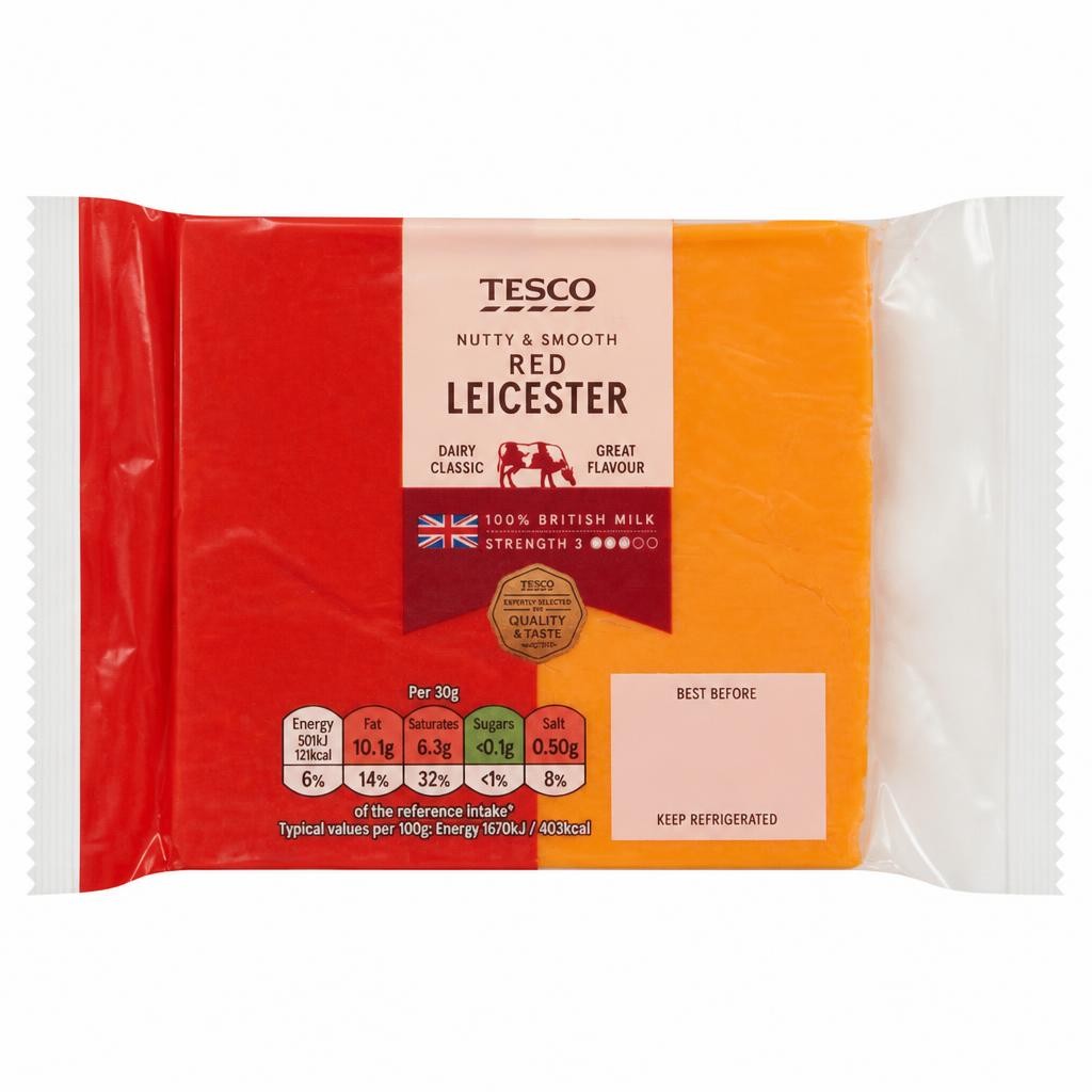 Tesco Red Leicester Cheese 220G