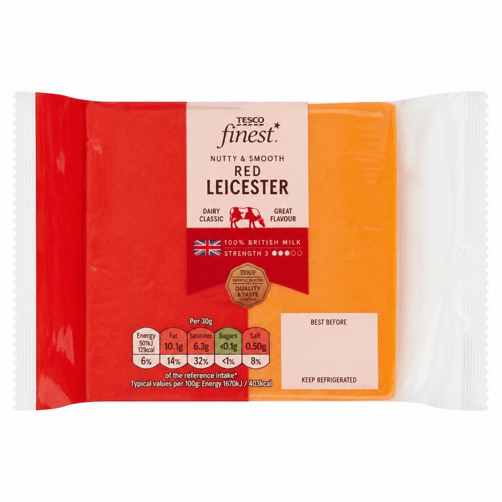 Tesco Red Leicester Cheese 220G