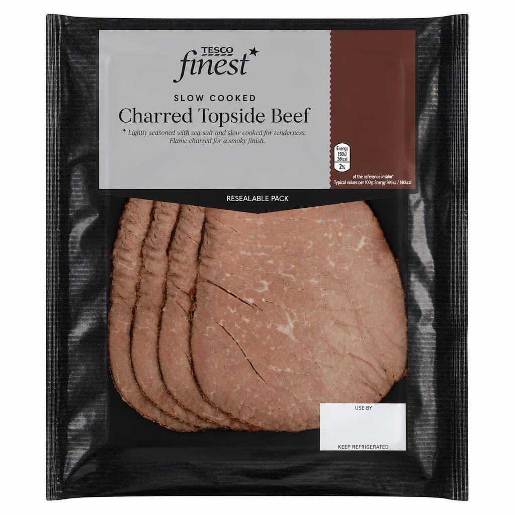 Tesco Finest Topside of Beef - Charred 90g
