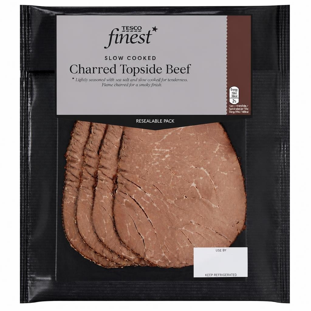 Tesco Finest Topside of Beef - Charred 90g