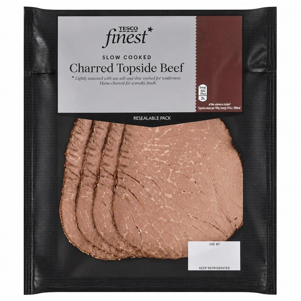 Tesco Finest Topside of Beef - Charred 90g