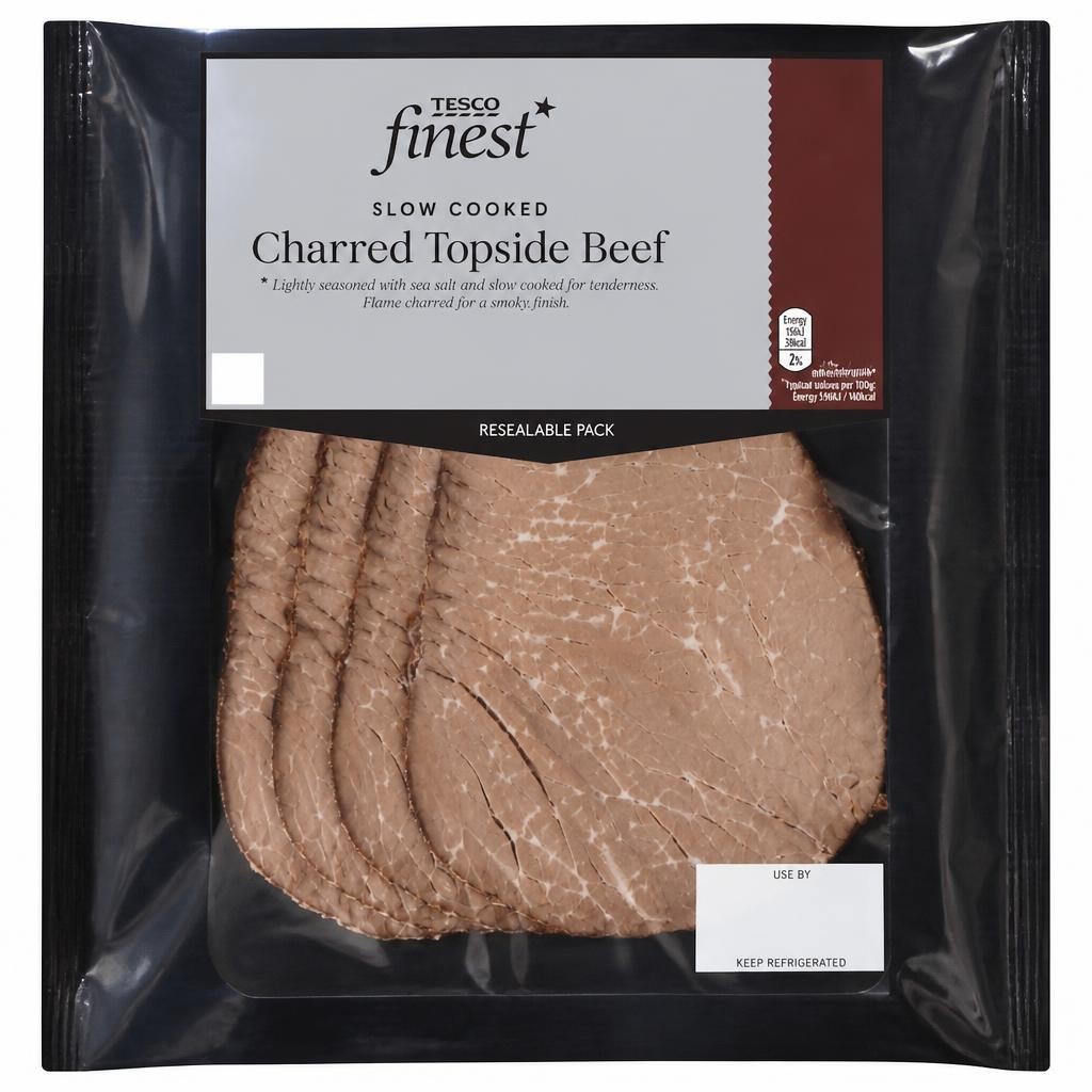 Tesco Finest Topside of Beef - Charred 90g