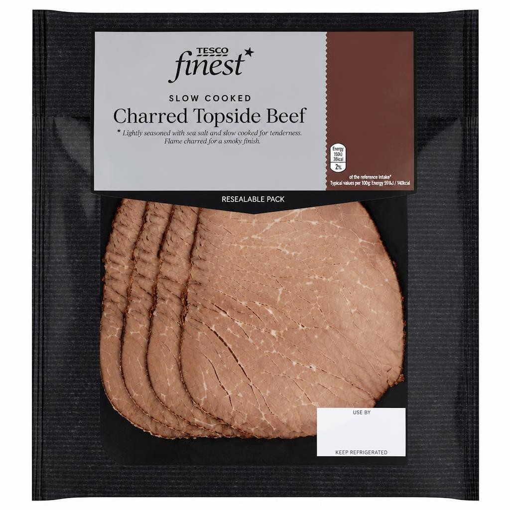 Tesco Finest Topside of Beef - Charred 90g
