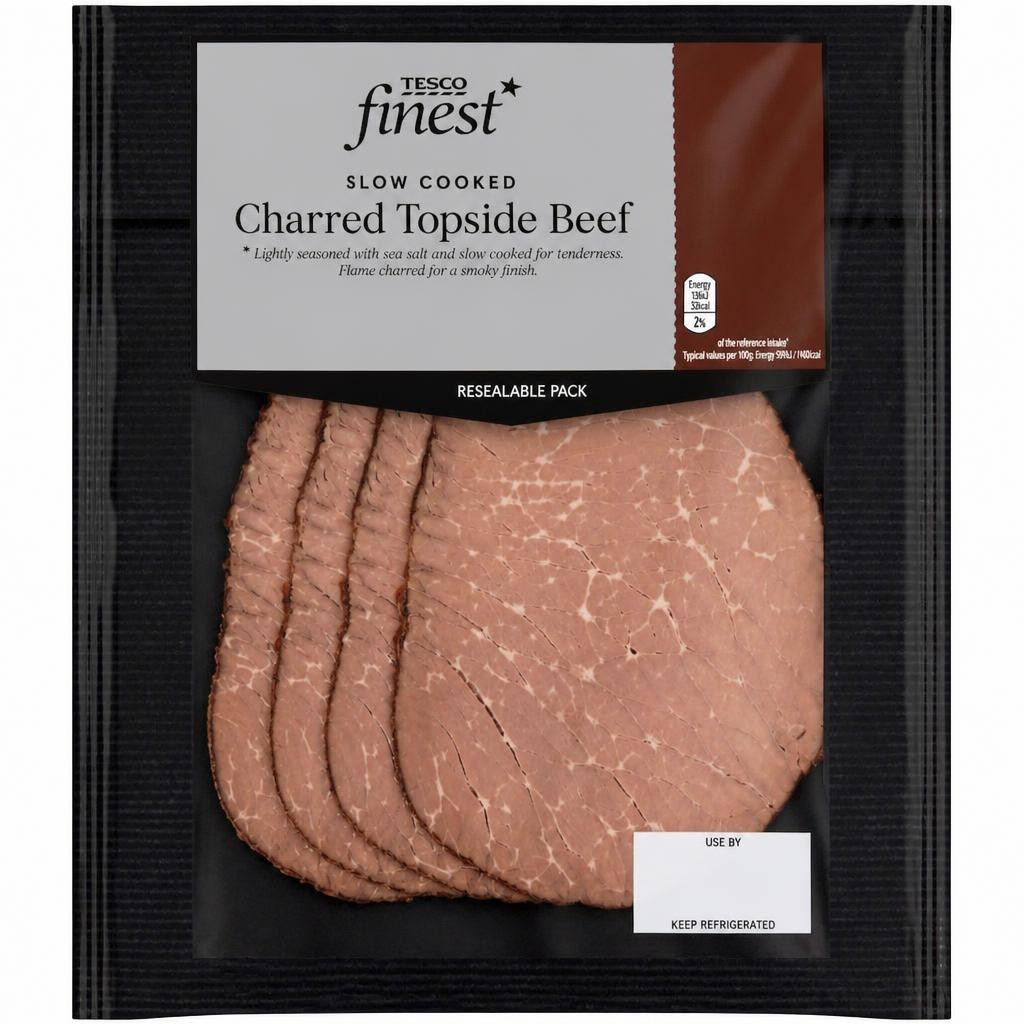 Tesco Finest Topside of Beef - Charred 90g