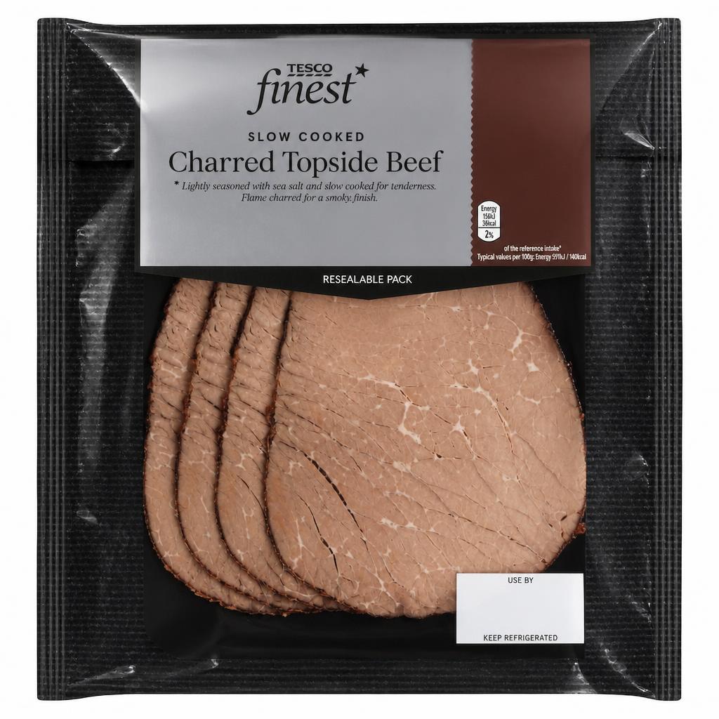 Tesco Finest Topside of Beef - Charred 90g