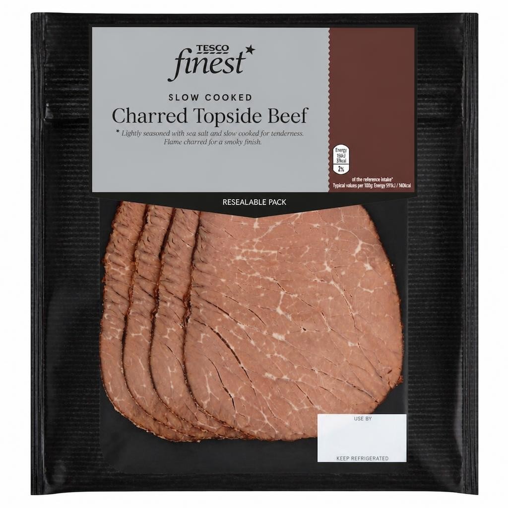 Tesco Finest Topside of Beef - Charred 90g