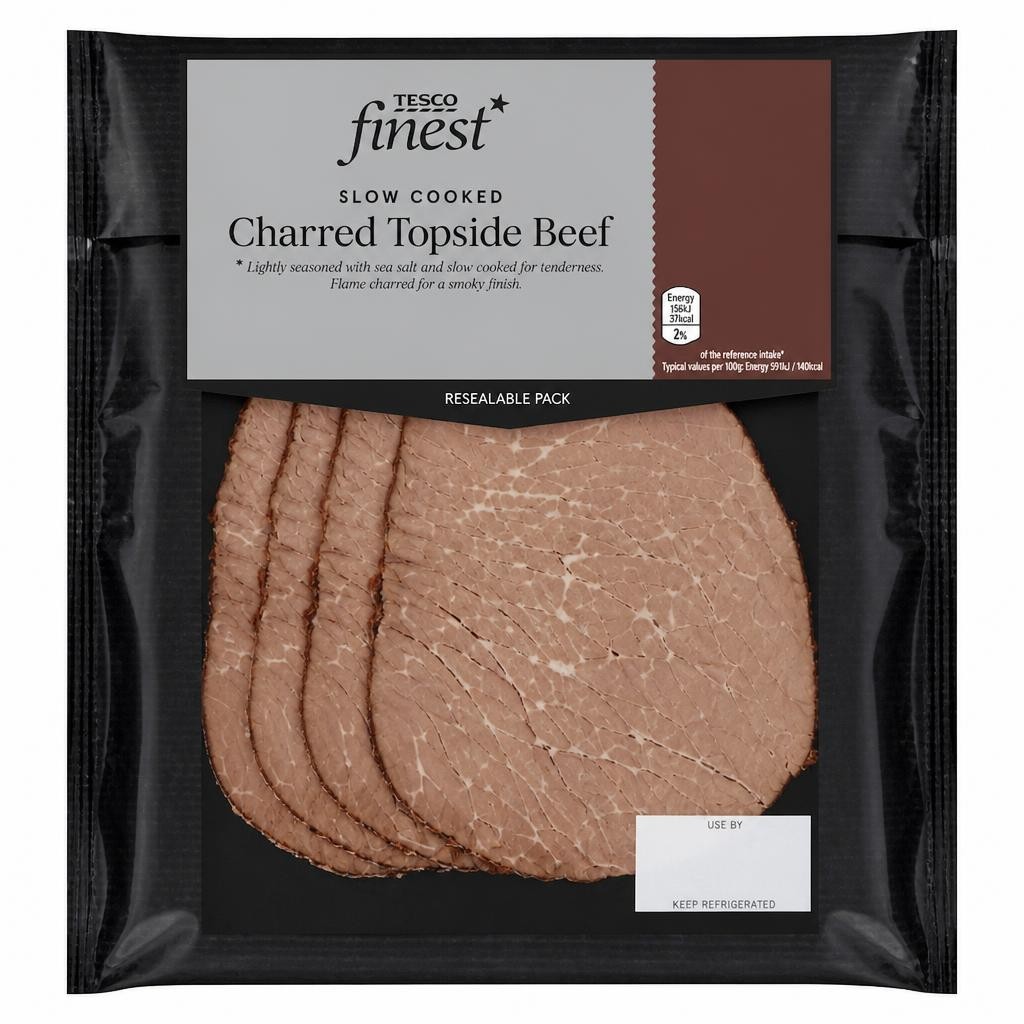 Tesco Finest Topside of Beef - Charred 90g