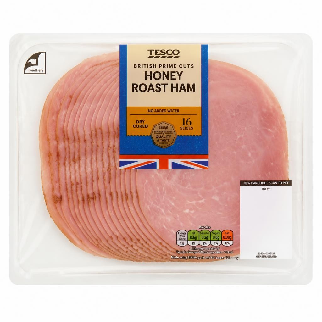 Tesco British Honey Roast Ham Slices 400g