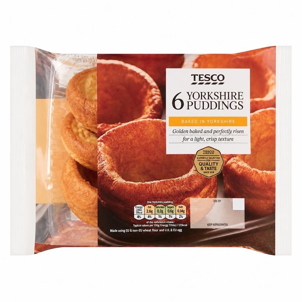 Tesco Yorkshire Puddings 6 Pack 180G