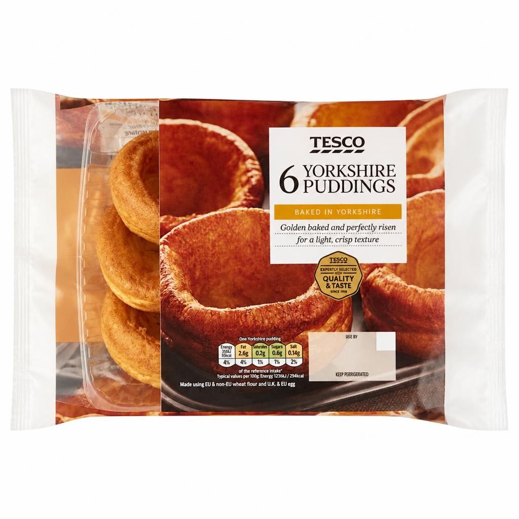 Tesco Yorkshire Puddings 6 Pack 180G