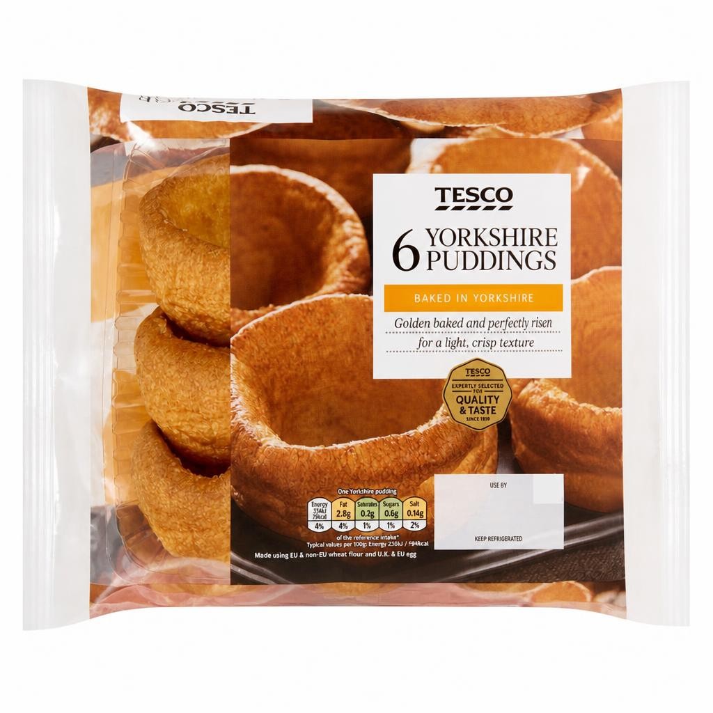 Tesco Yorkshire Puddings 6 Pack 180G