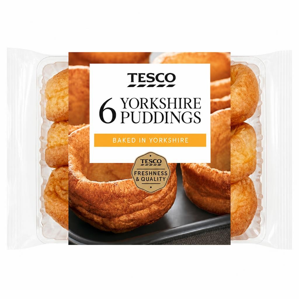 Tesco Yorkshire Puddings 6 Pack 180G