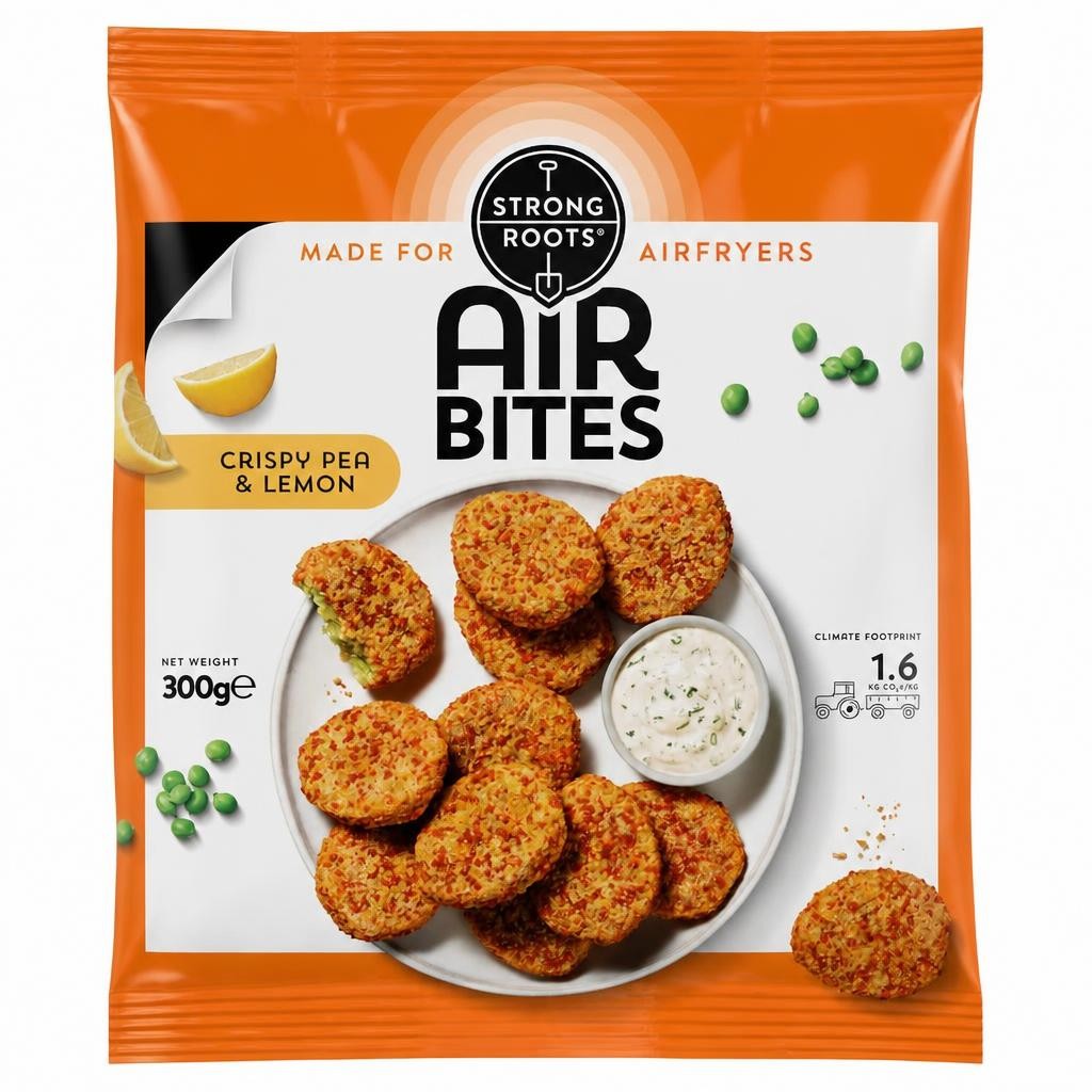 Strong Roots Air Bites Crispy Pea & Lemon 300g