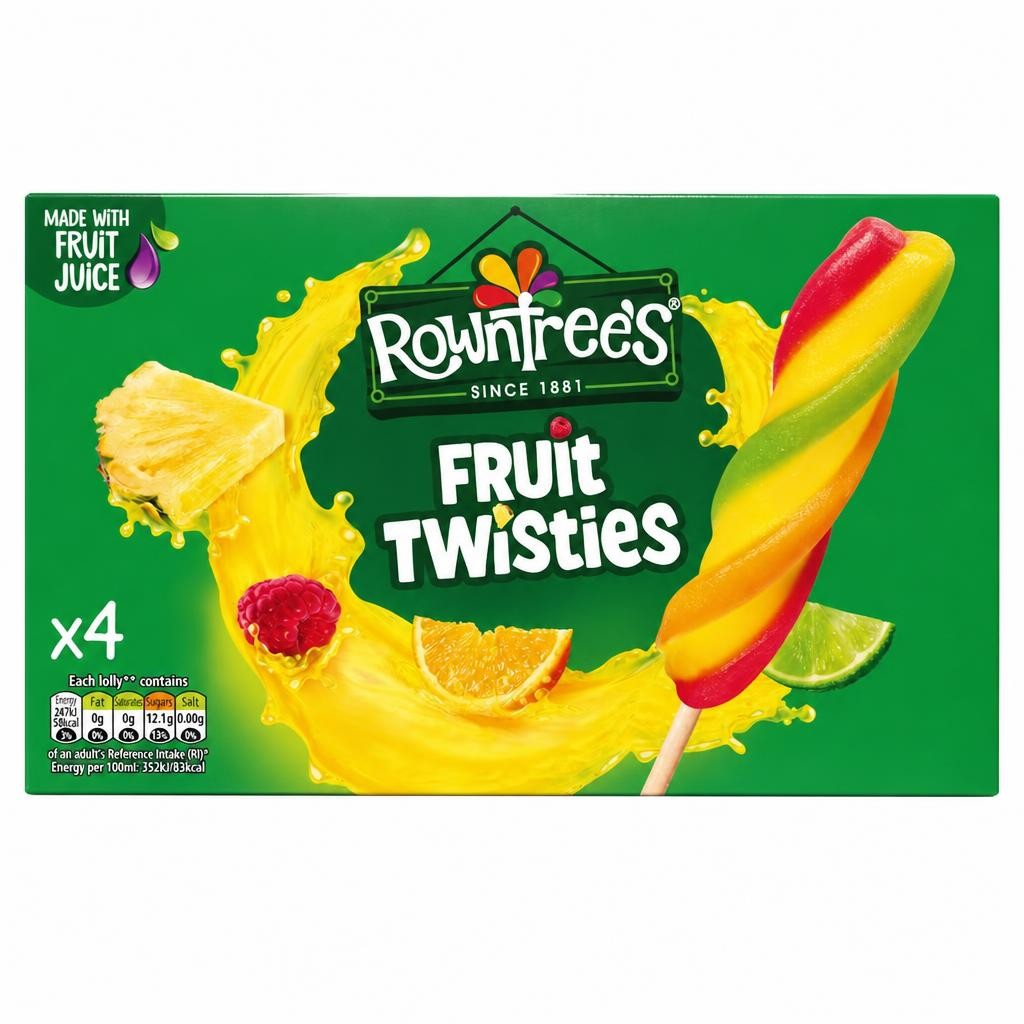 Rowntree's Fruit Twisties Ice Lollies 4X70ml