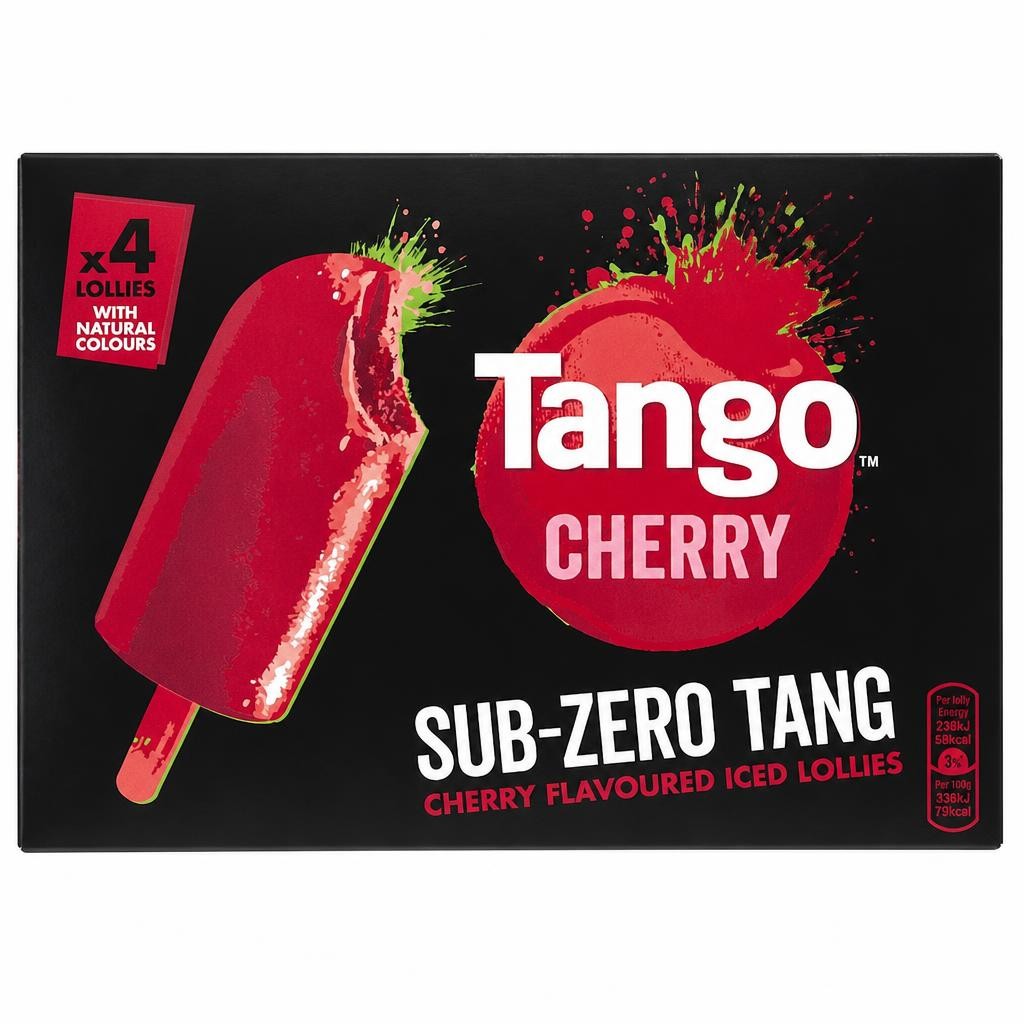 Tango Cherry Sub Zero Ice Lollies 4X70ml