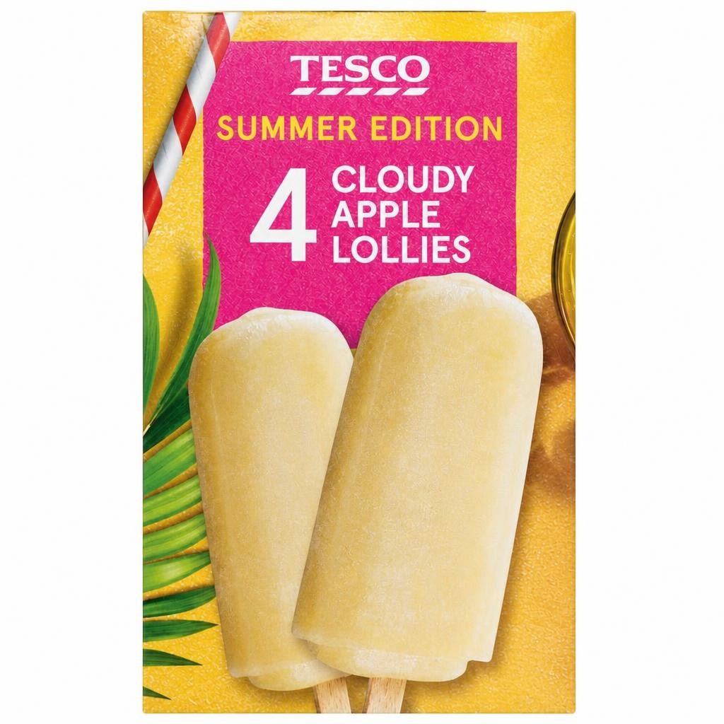 Tesco Cloudy Apple Ice Lollies 4x73ml
