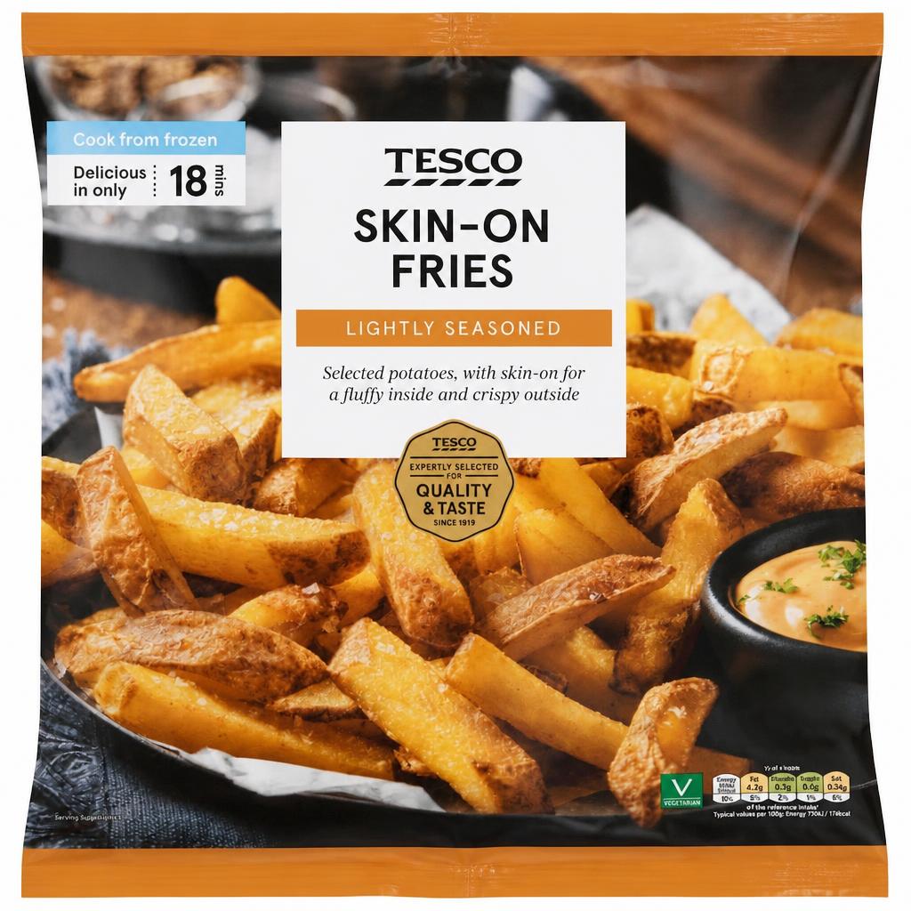 Tesco Skin On Fries 900g