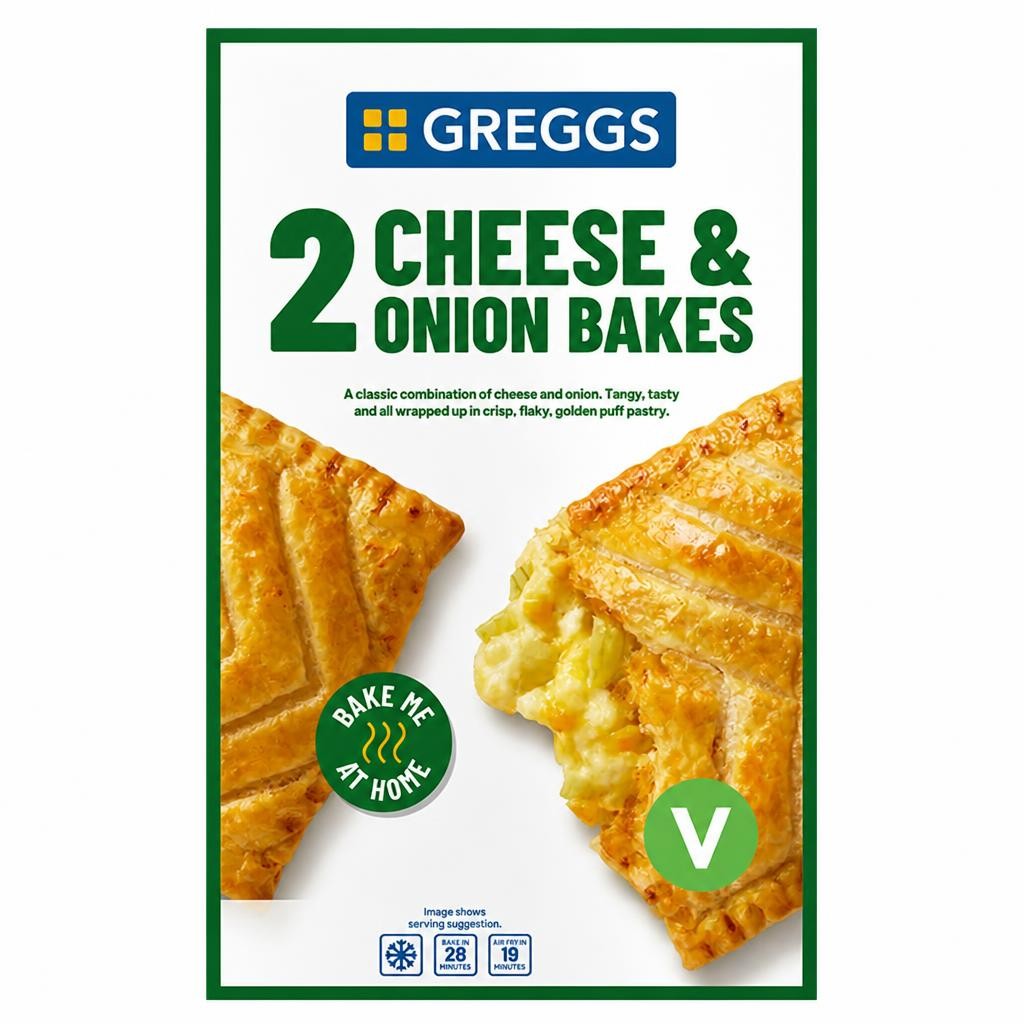 Greggs 2 Cheese & Onion Bakes 288g