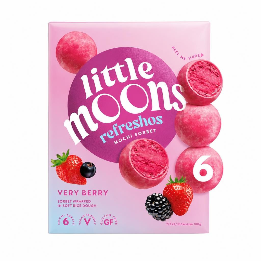 Little Moons Refreshos Very Berry Mochi Sorbet 6x32g