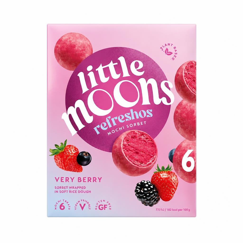 Little Moons Refreshos Very Berry Mochi Sorbet 6x32g