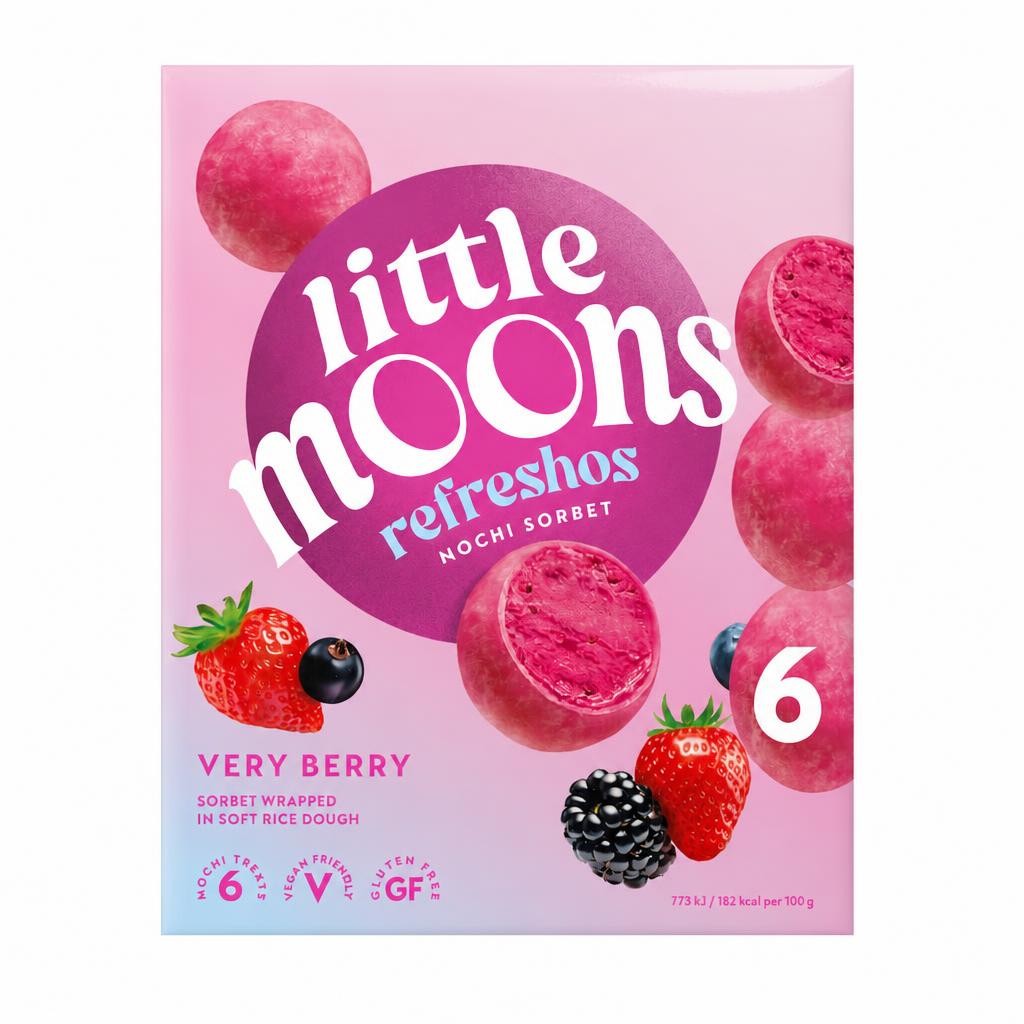 Little Moons Refreshos Very Berry Mochi Sorbet 6x32g