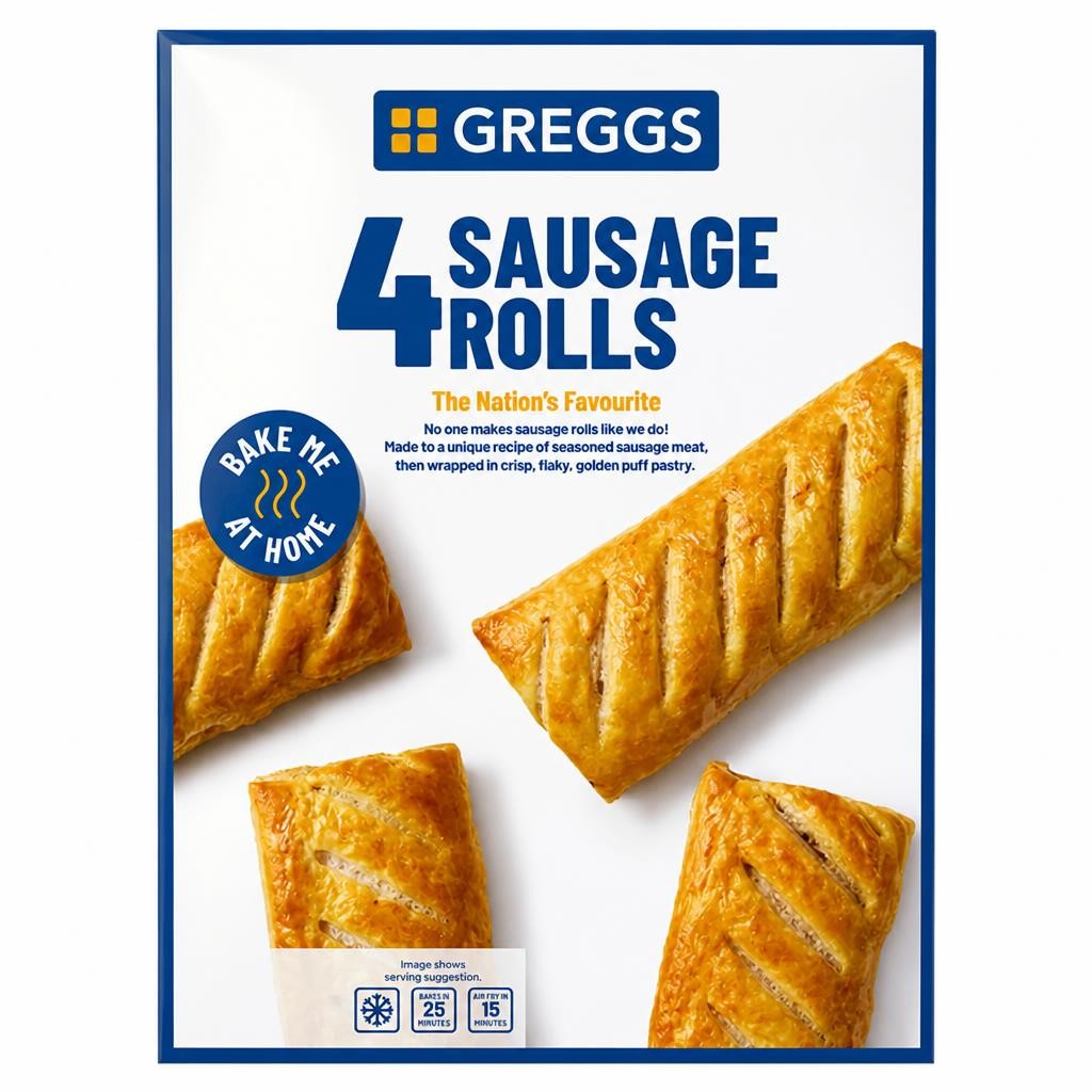 Greggs 4 Sausage Rolls 427g