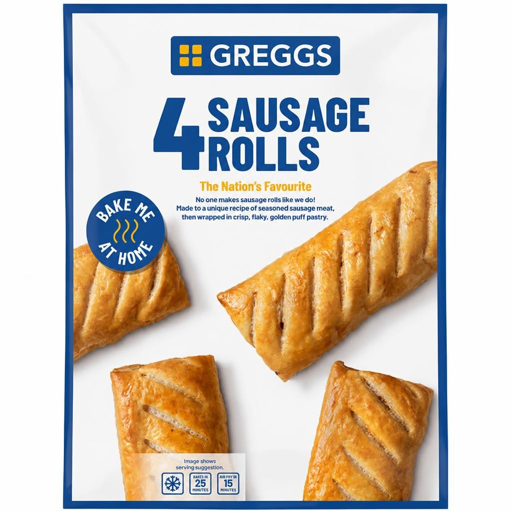 Greggs 4 Sausage Rolls 427g