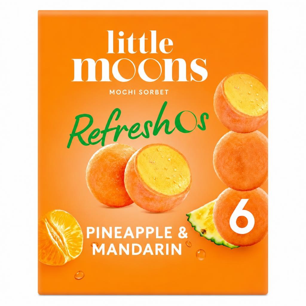 Little Moons Refreshos Pineapple & Mandarin Mochi Sorbet 6x32g