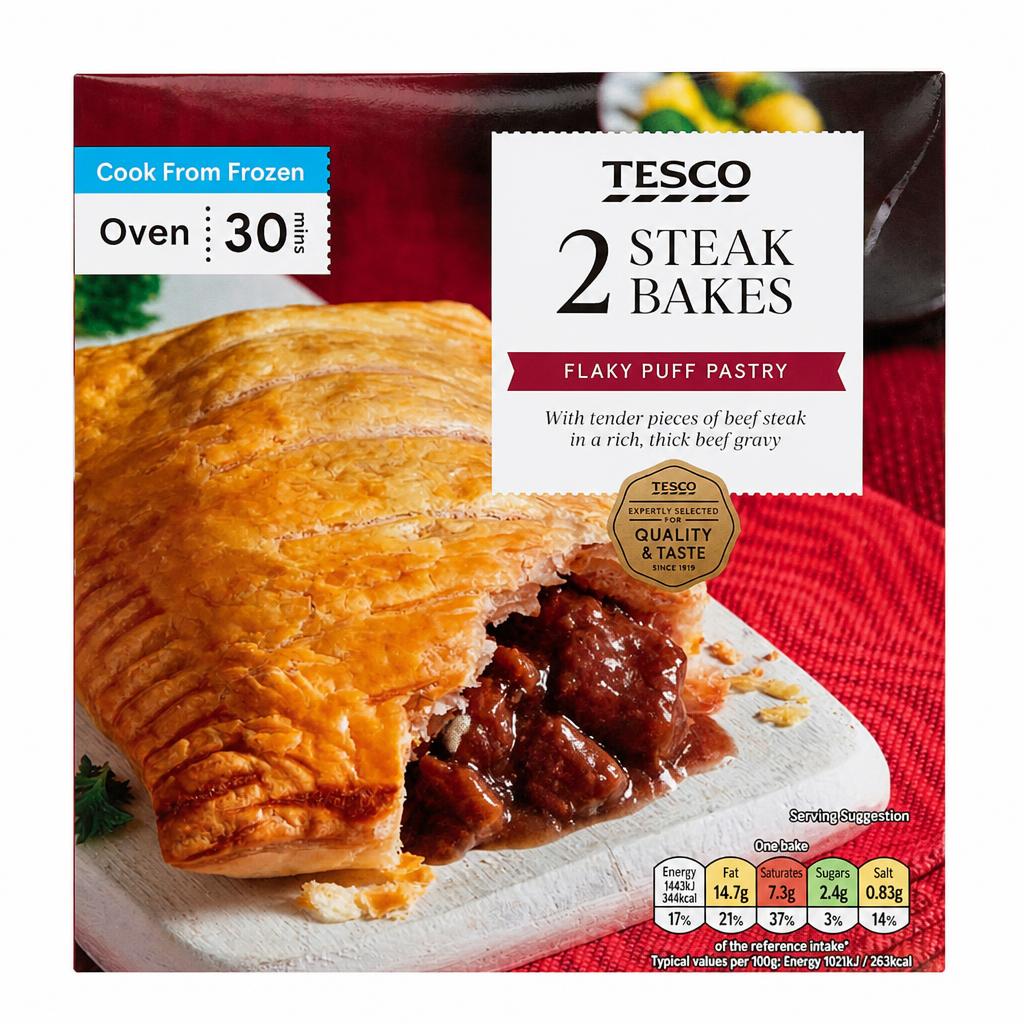 Tesco 2 Steak Bakes 280g