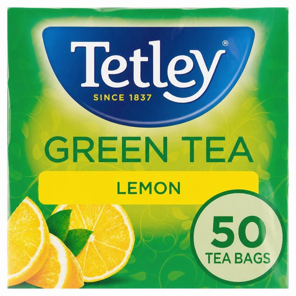 Tetley Green Tea Lemon 50 Tea Bags 100G