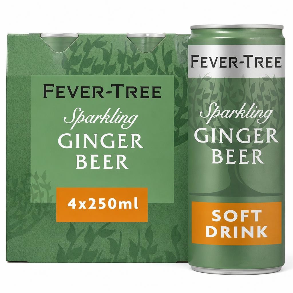 Fever-Tree Ginger Beer Cans 4x250ml