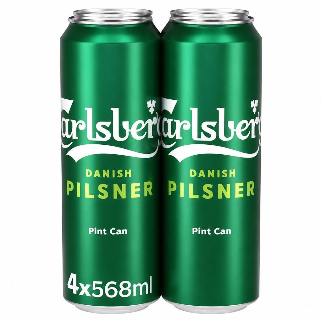 Carlsberg Danish Pilsner Lager Beer Can 4x568ml