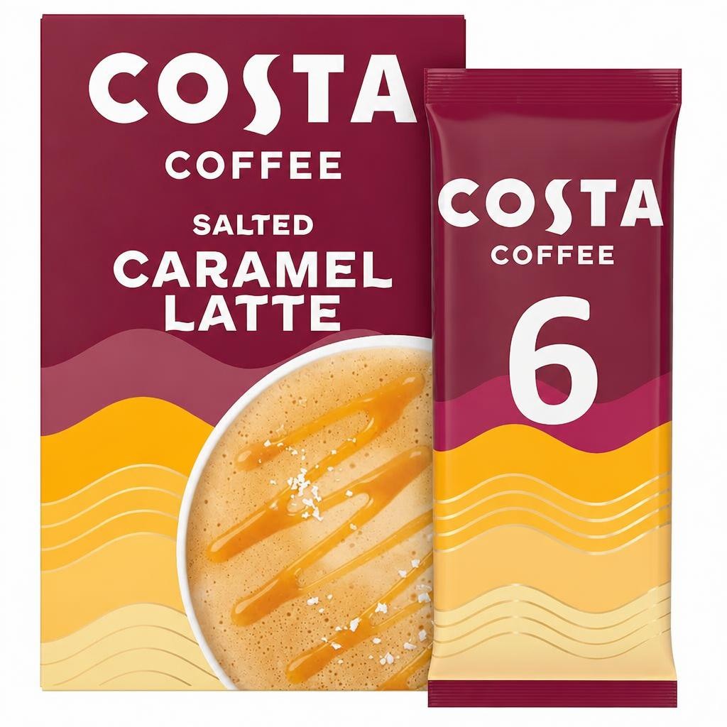 Costa Salted Caramel Latte Coffee 6X17g