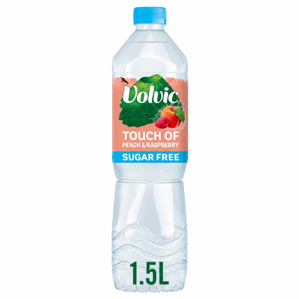 Volvic Touch of Fruit Peach & Raspberry Sugar Free Still Flavoured Water 1.5L