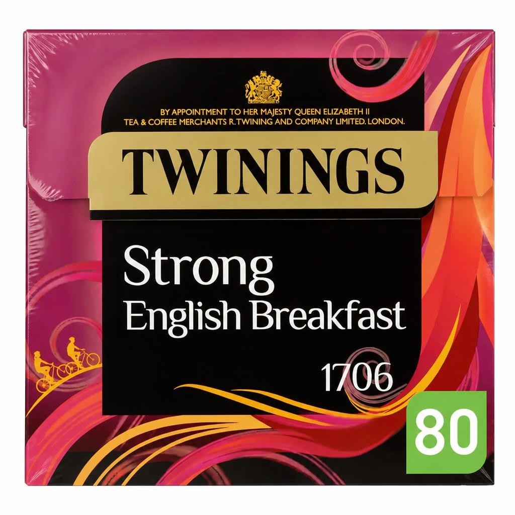 Twinings Strong English Breakfast Tea Bags 80 Pack 250g