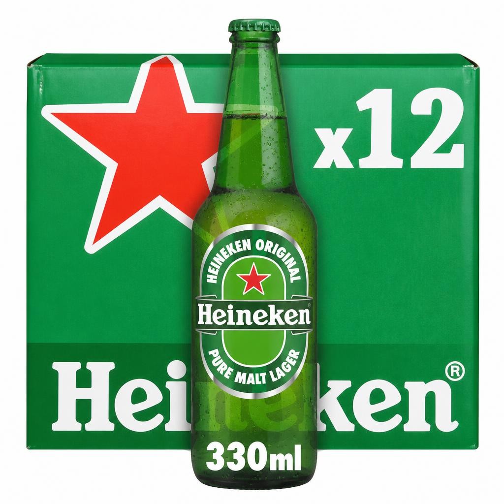 Heineken Lager Beer Bottle 12x330ml