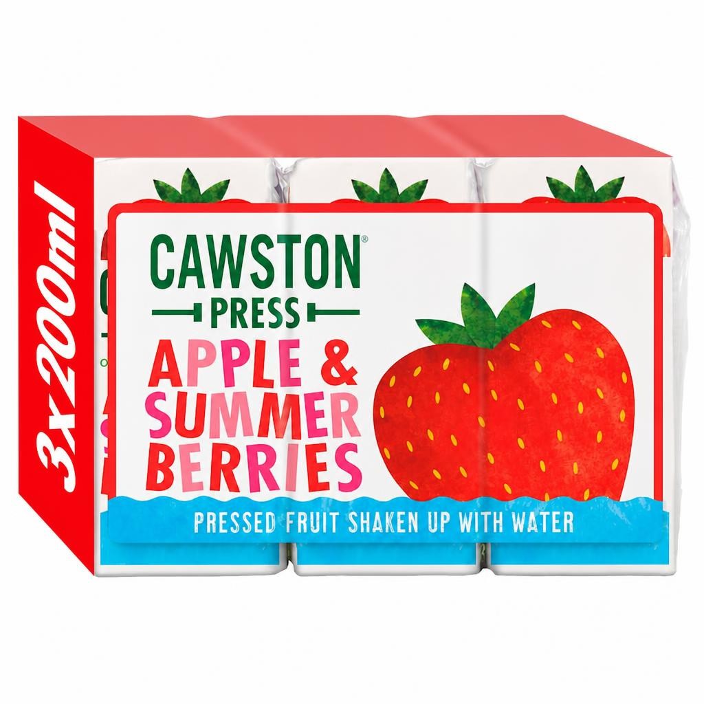 Cawston Press Apple & Summer Berries 3 x 200ml