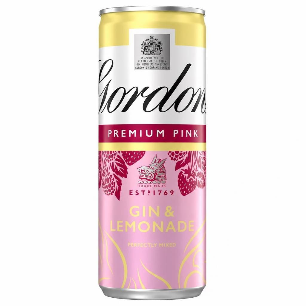 Gordon's Premium Pink Gin & Lemonade Can 5% Vol 250ml
