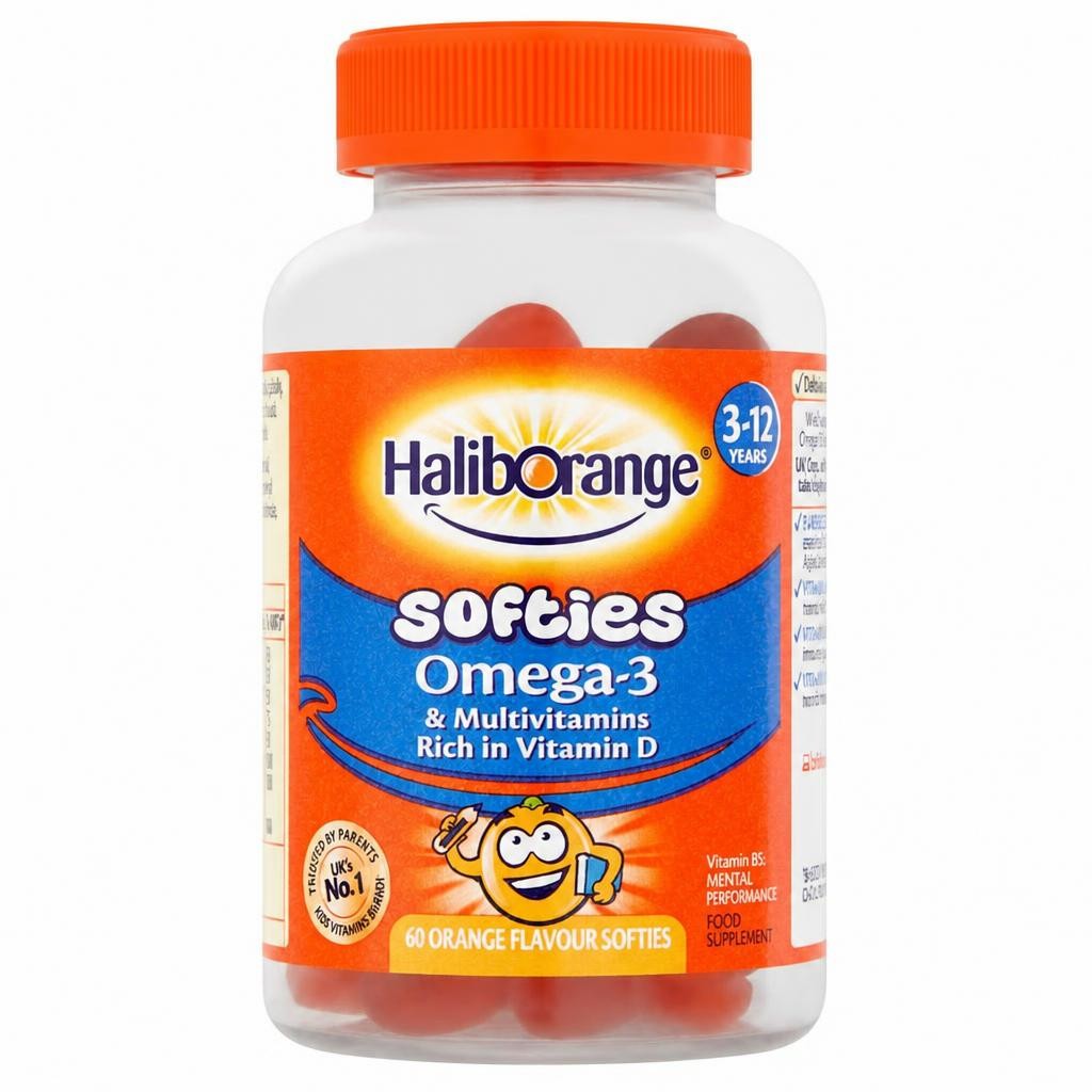 Haliborange Multivitamin with Omega-3 Orange Softies 60s