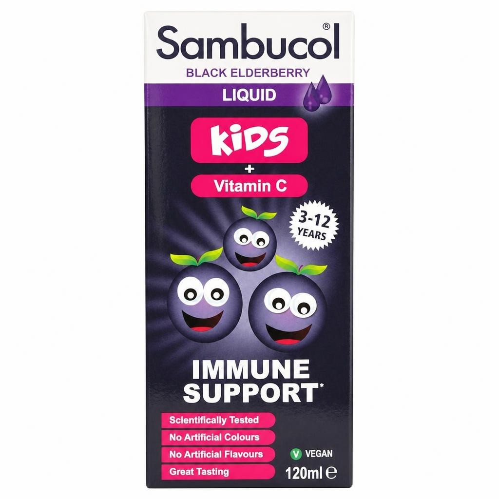 Sambucol Black Elderberry Liquid for Kids - Berry Flavour 120ml