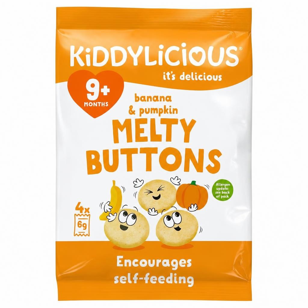 Kiddylicious Buttons Banana & Pumpkin 30G