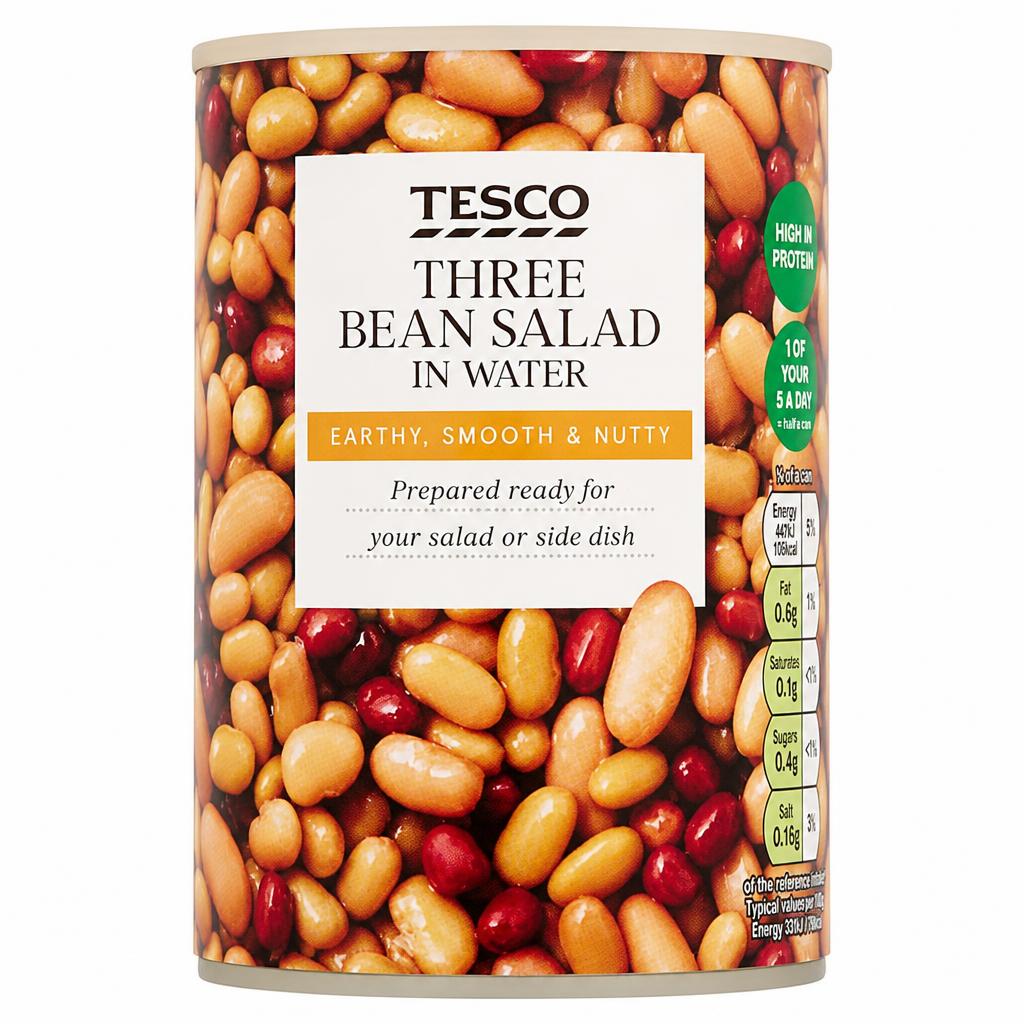 Tesco Three Bean Salad In Water 400g
