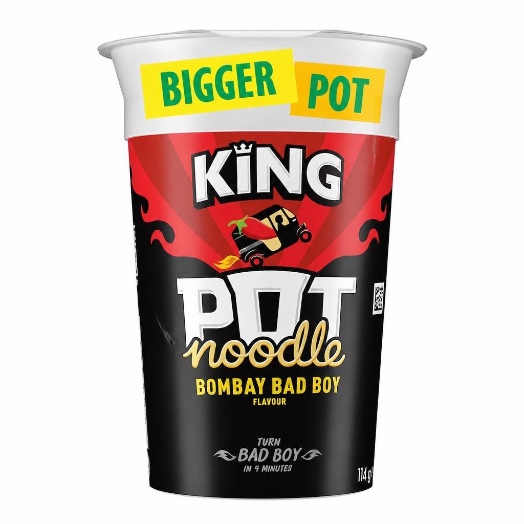 Pot Noodle Bombay Bad Boy Instant Noodles King Pot 114g