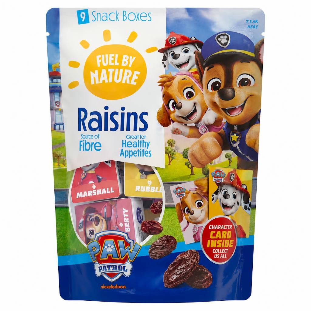 Paw Patrol Raisins Snack Boxes 126g (9 x 14g)