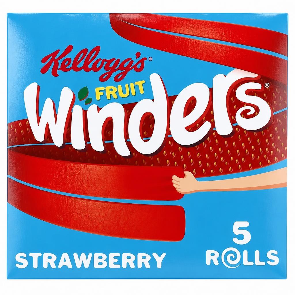 Kellogg's Fruit Winders Strawberry Snack Rolls 5x17g