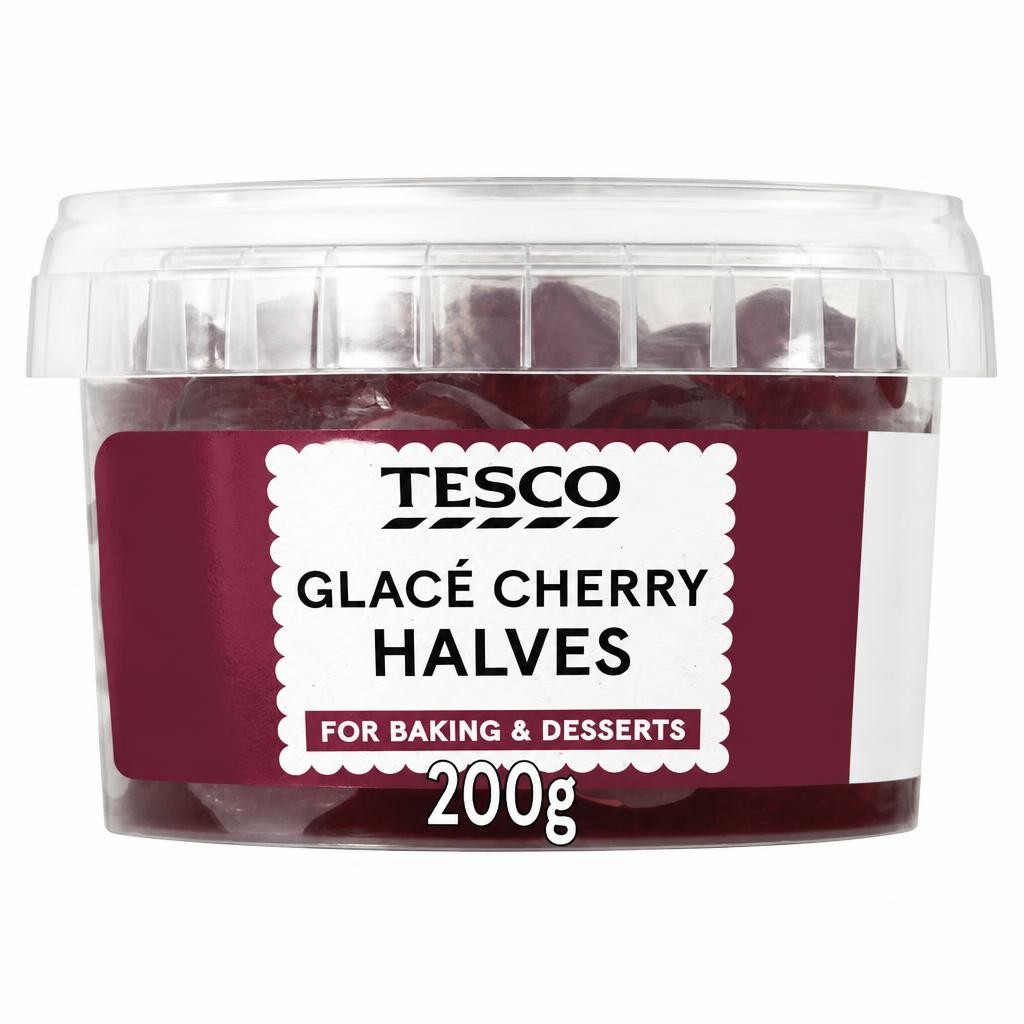 Tesco Glace Cherry Halves 200G