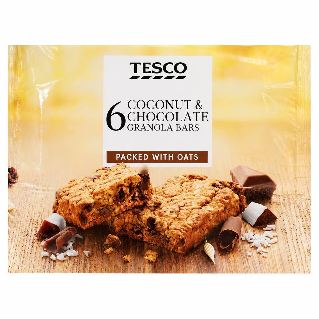 Tesco 6 Coconut & Chocolate Bars 180G