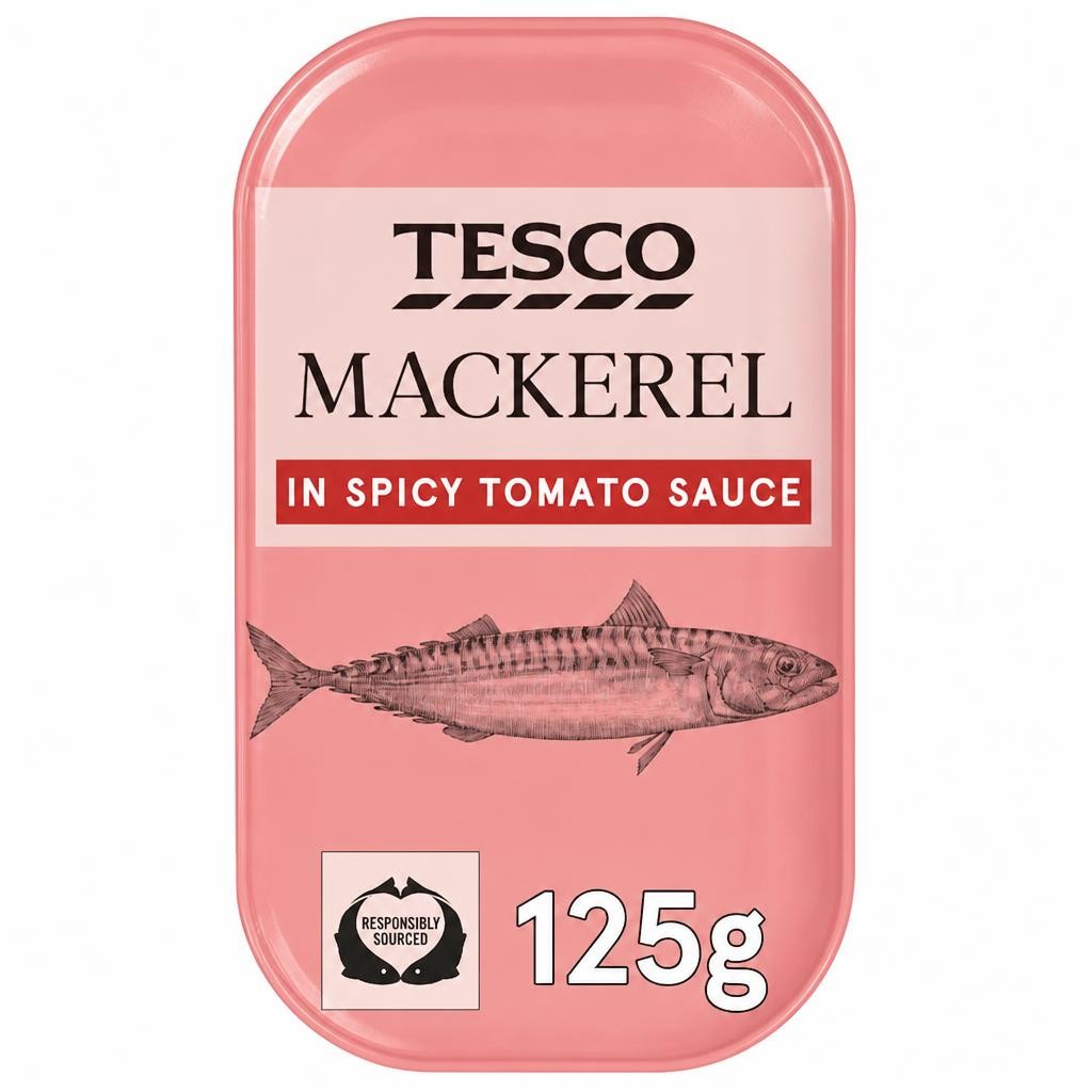 Tesco Skinless Boneless Scottish Mackerel Spicy Tomato Sauce 125G