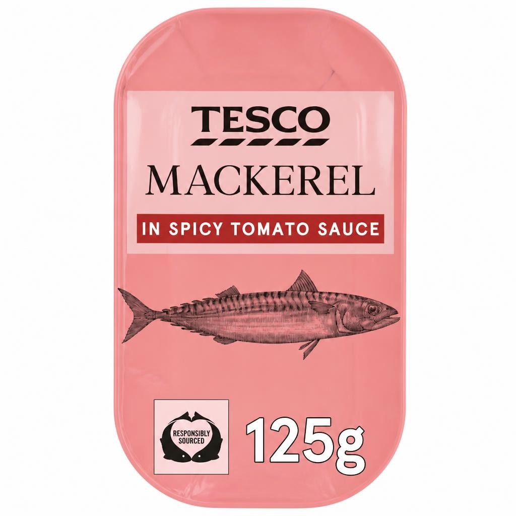 Tesco Skinless Boneless Scottish Mackerel Spicy Tomato Sauce 125G