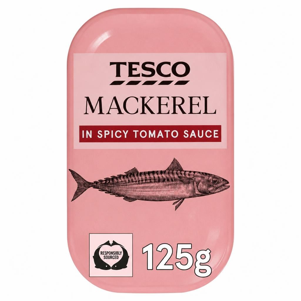 Tesco Skinless Boneless Scottish Mackerel Spicy Tomato Sauce 125G